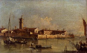 弗朗西斯科 格拉蒂 View Of The Island Of San Michele Near Murano Venice 弗朗西斯科 格拉蒂 View Of The Island Of San Michele Near Murano Venice